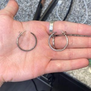 James Avery Medium Hammered Hoop Earrings